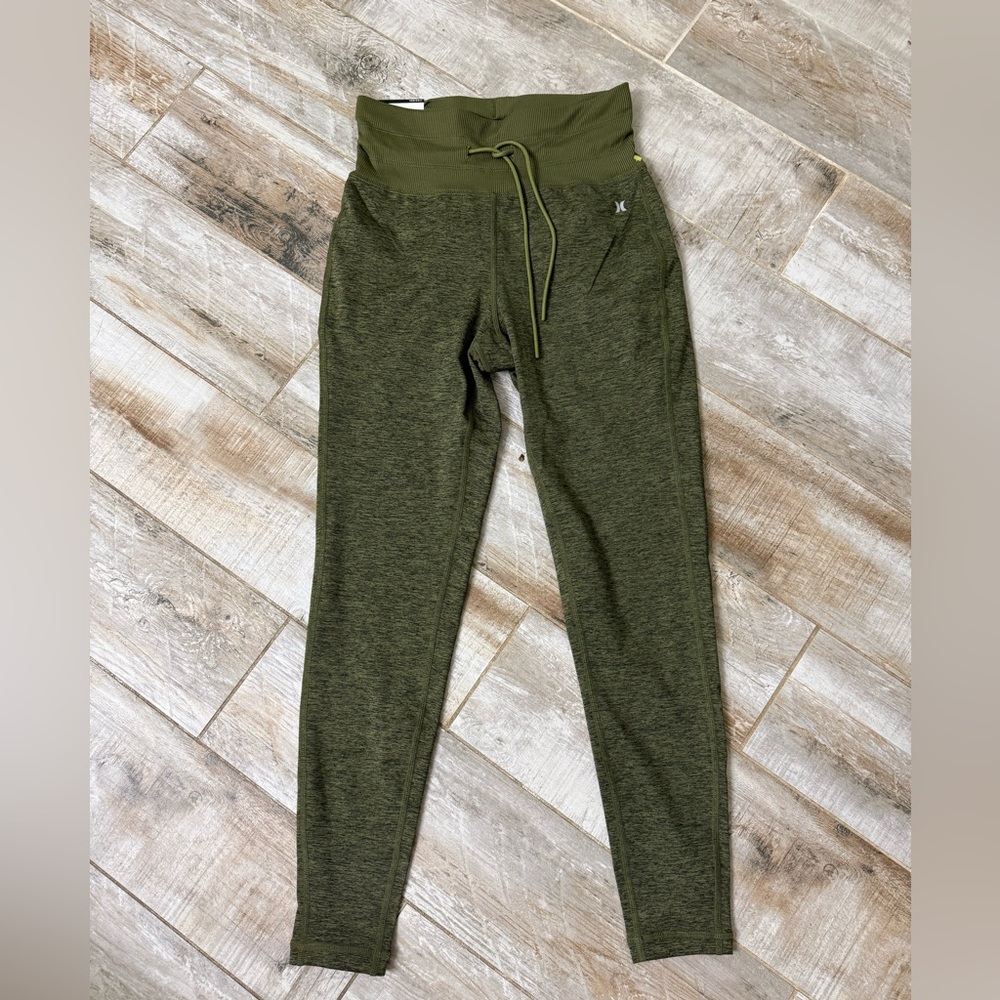 Hurley Forest Green Women's Leggings-New with Tags